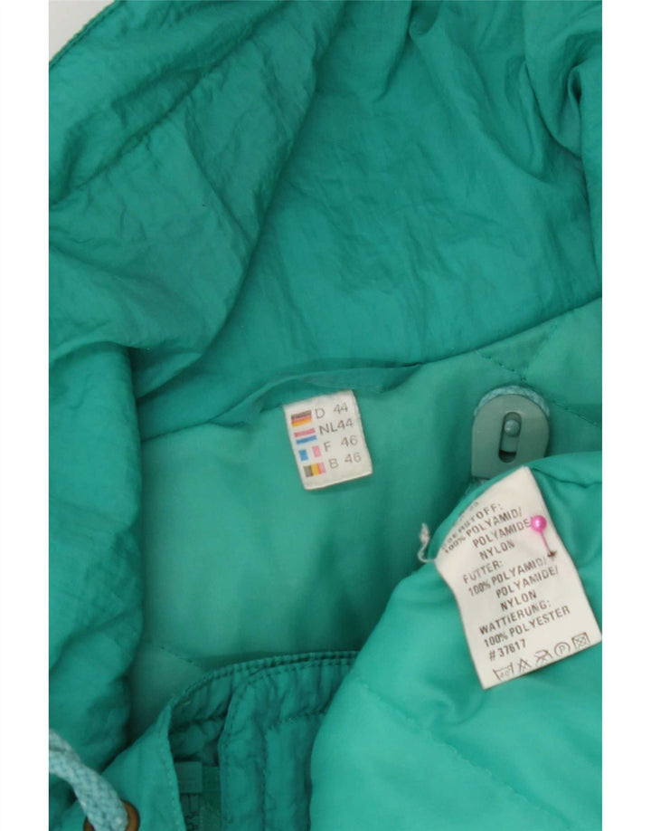 manteau rembourré surdimensionné femme vintage EU 46 XL Nylon vert