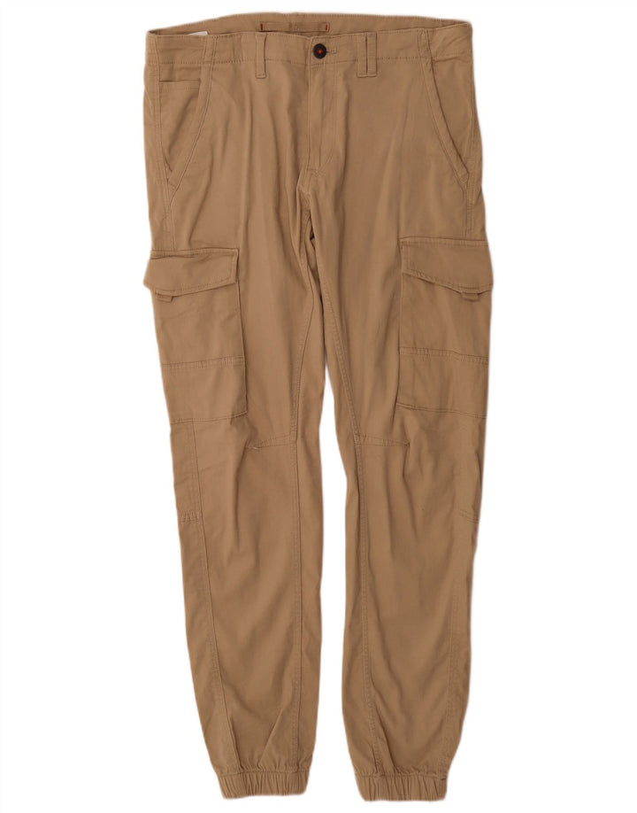 Jack & Jones Pantalon cargo de jogging pour homme W33 L34 Beige