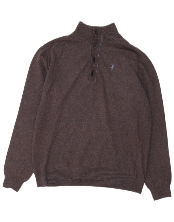 MARLBORO CLASSICS Pull à col boutonné pour femme UK 18 XL Rayonne Grise