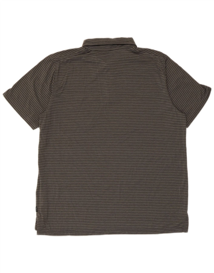 ROHAN Polo Homme Grand Gris Rayé Polyester