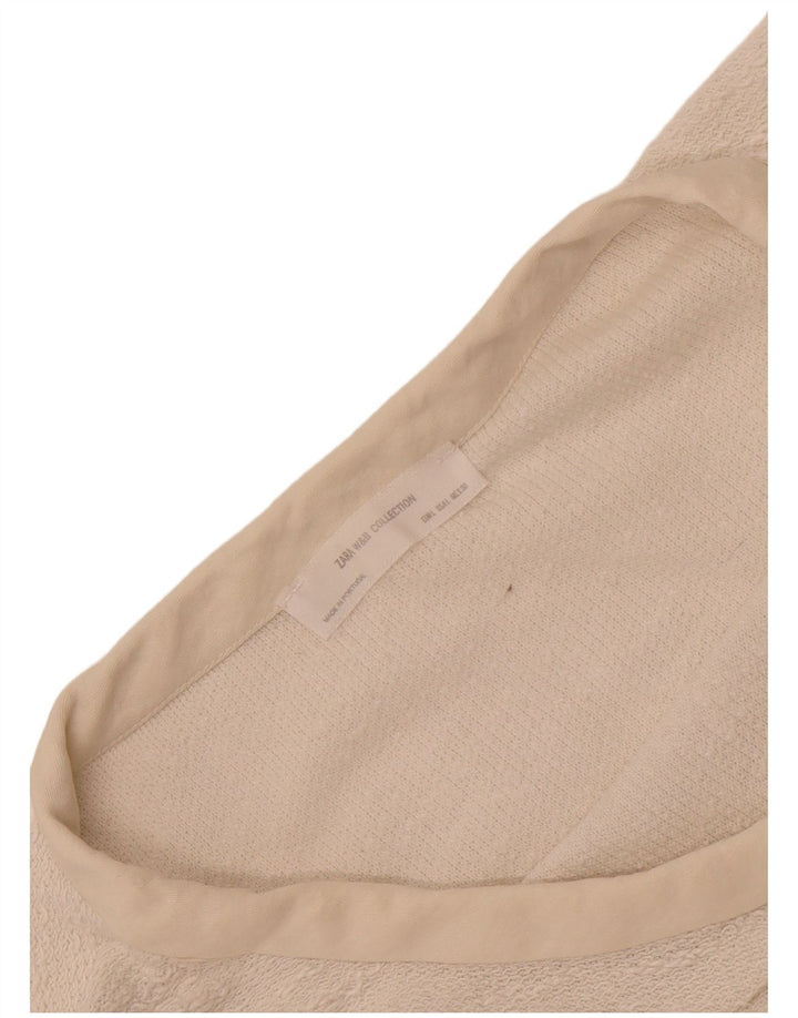 Zara T-shirt surdimensionné pour femme UK 16 Large Blanc