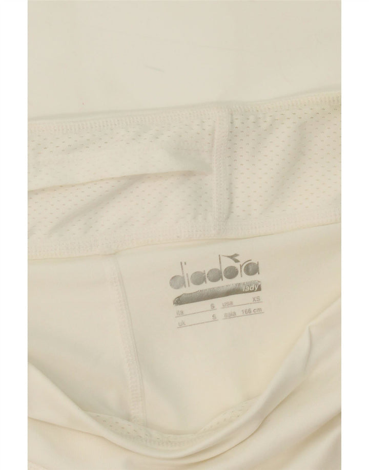 DIADORA Womens Skort Small Off White Vintage Diadora and Second-Hand Diadora from Messina Hembry 