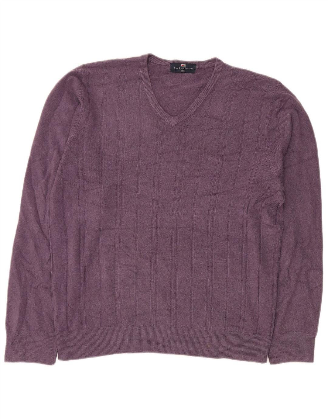 MARKS & SPENCER Pull Blue Harbor Col V Homme Violet Moyen