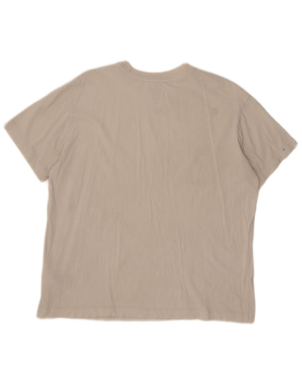 Nike T-shirt coupe ample pour homme en coton blanc cassé moyen
