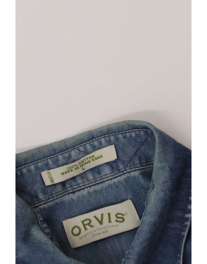 Orvis Chemise Homme Grand Bleu Coton