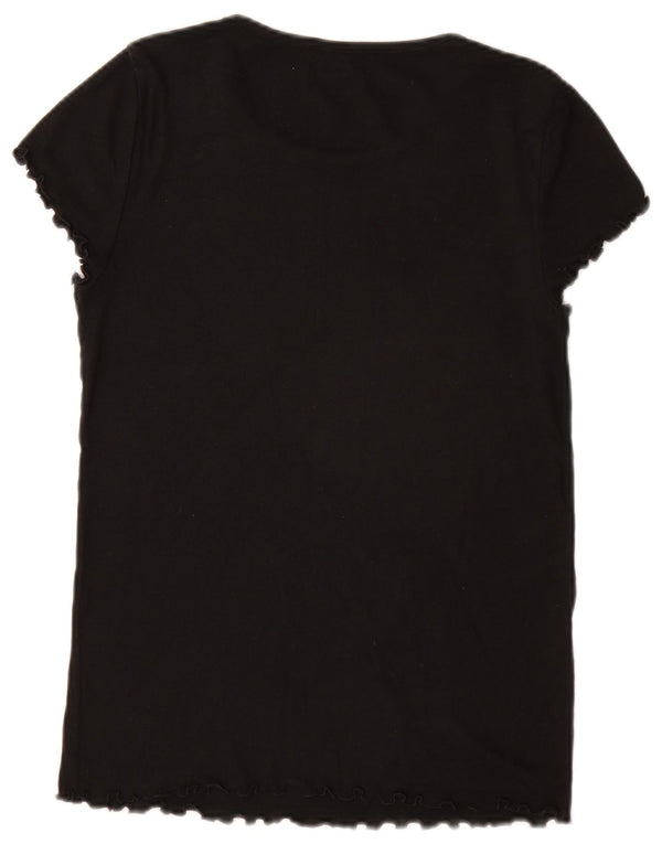 Gap Womens Tall T-Shirt Top UK 14 Moyen Noir