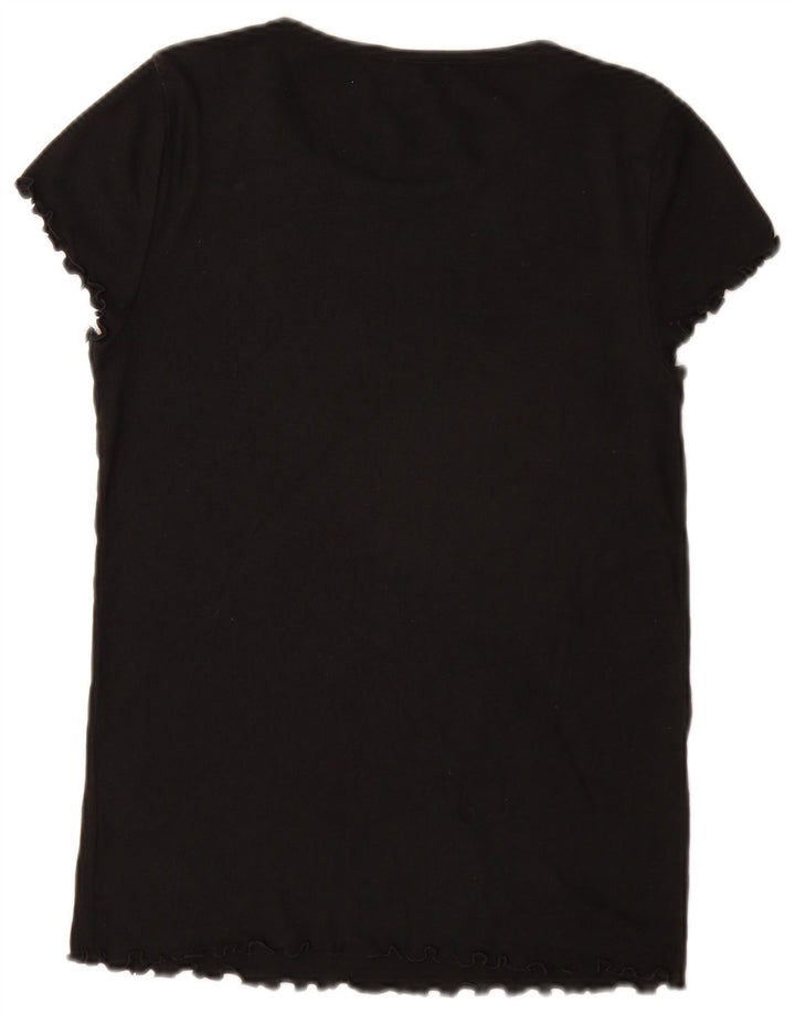 Gap Womens Tall T-Shirt Top UK 14 Moyen Noir
