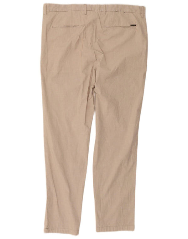 Hugo Boss Pantalon chino slim pour homme EU 50 Large W36 L28 Coton beige