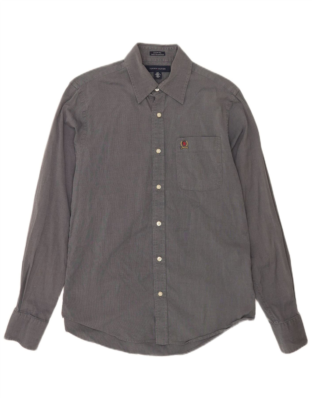Tommy Hilfiger Chemise sur mesure pour homme Petit coton bleu marine