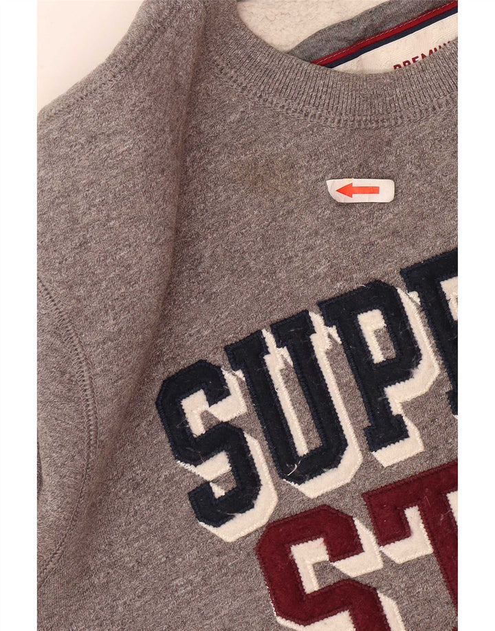 Superdry Sweat-shirt graphique pour homme 2XL Gris chiné en coton