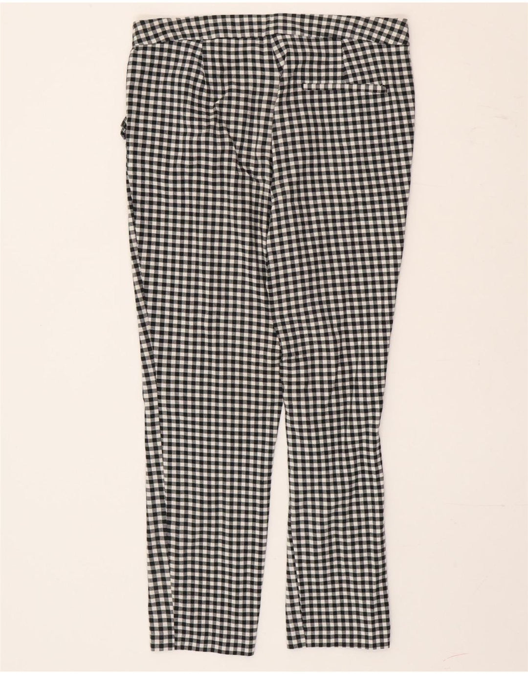 Zara Pantalon Chino Slim Femme Moyen W30 L26 Vichy Noir