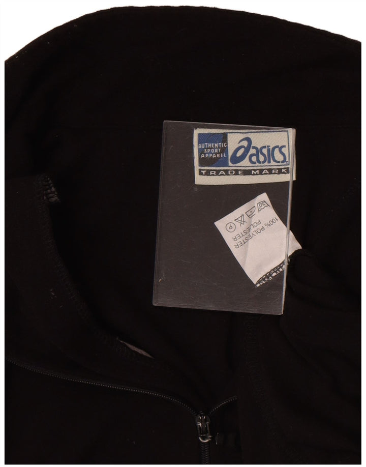 Asics Haut de survêtement à col zippé pour hommes 2XL Noir Polyester