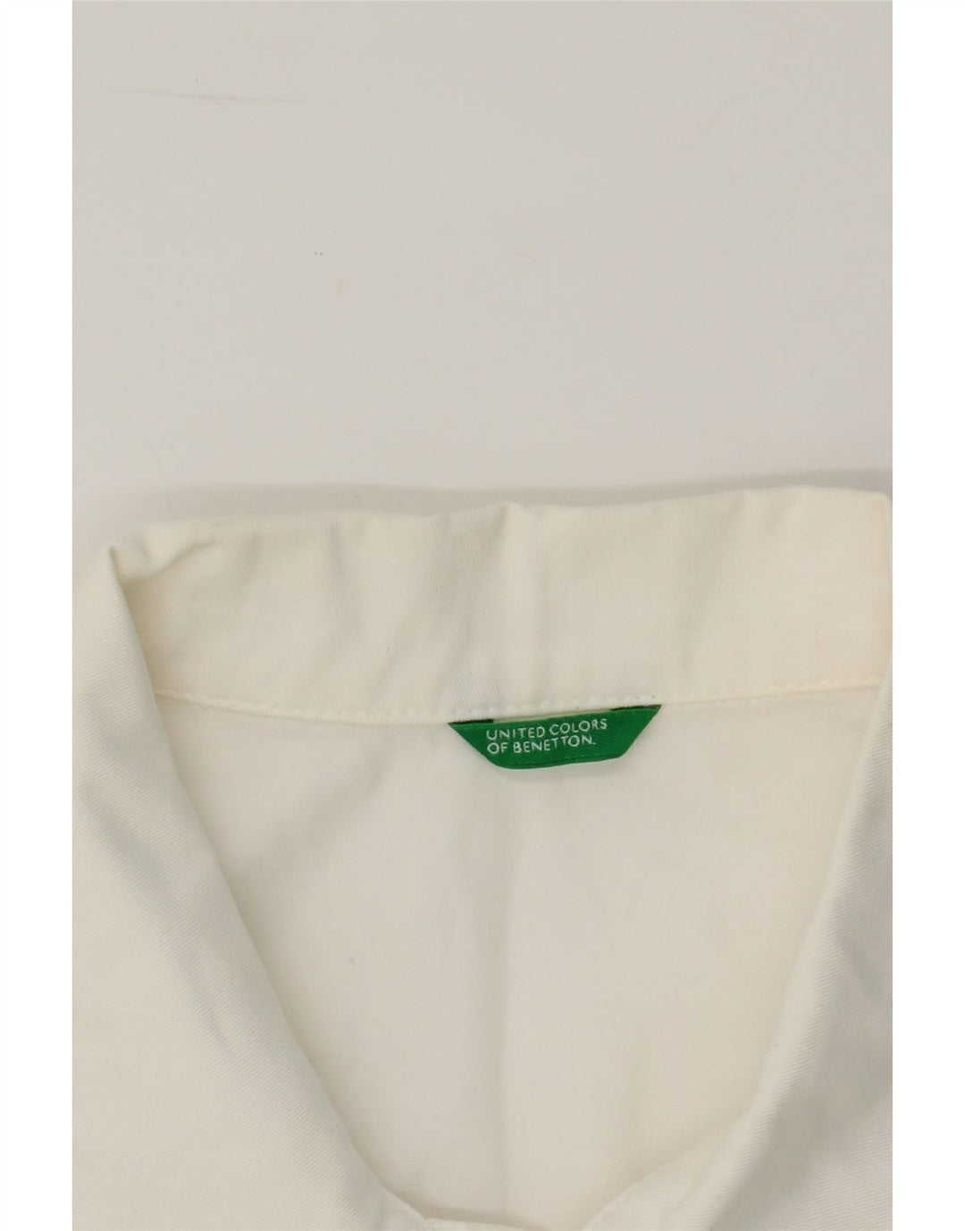 BENETTON Womens Denim Jacket UK 12 Medium White Vintage Benetton and Second-Hand Benetton from Messina Hembry 