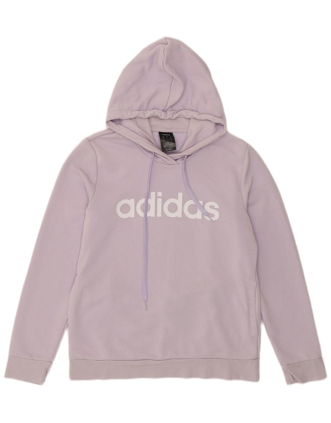 ADIDAS Pull à capuche graphique pour femme UK 12/14 Coton violet moyen