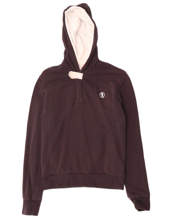 Bikkembergs Pull à capuche boutonné pour femme UK 14 en coton noir moyen