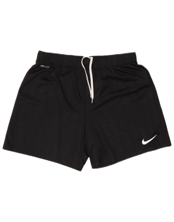 Nike Short de sport Dri Fit pour homme en polyester rayé noir Taille L