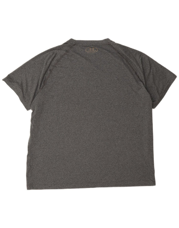 Under Armour T-Shirt Heat Gear Homme XL Gris Moucheté
