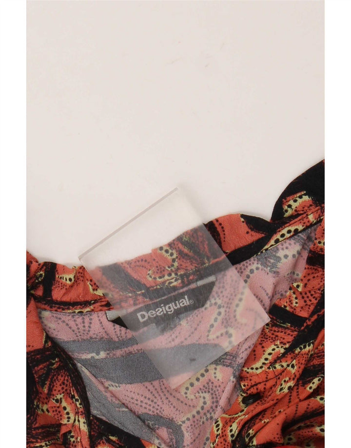 Desigual Chemisier à manches 3/4 pour femme UK 18 XL Patchwork multicolore
