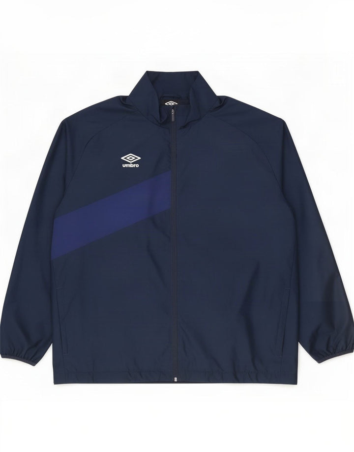 Umbro Veste de survêtement pour homme 3XL Bleu marine Colorblock Polyester