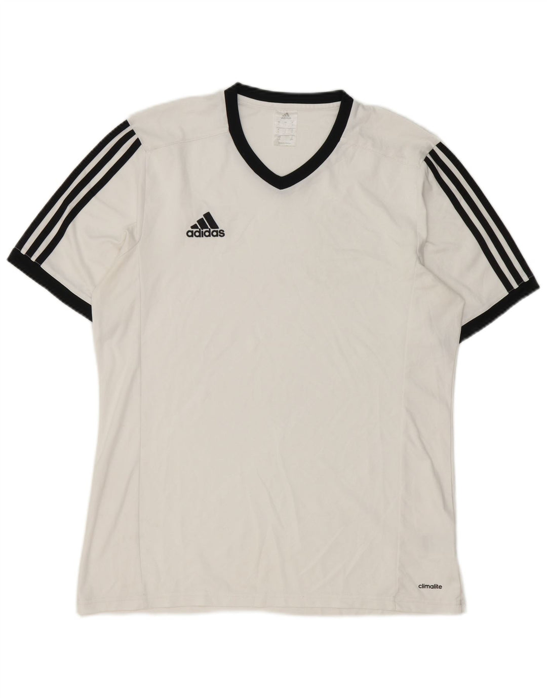 Adidas Hommes Climalite T-Shirt Haut Grand Blanc Polyester