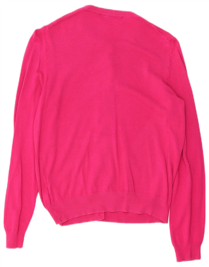 Marks & Spencer Pull Cardigan Femme UK 12 Viscose Rose Moyen