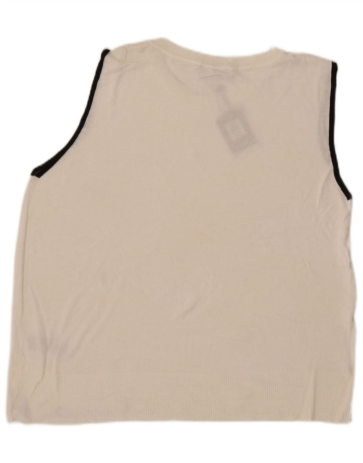 Oasis Débardeur pour femme UK 16 Large Viscose Blanc