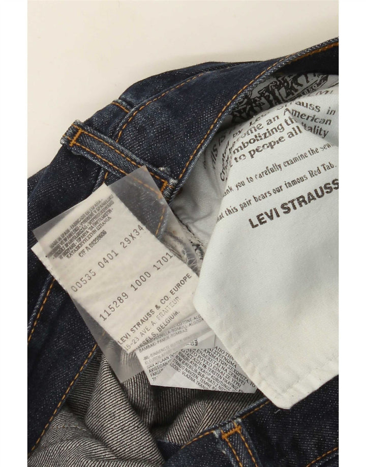 Levi's Jean Droit Effet Déchiré W29 L34 Femme Bleu Marine Coton