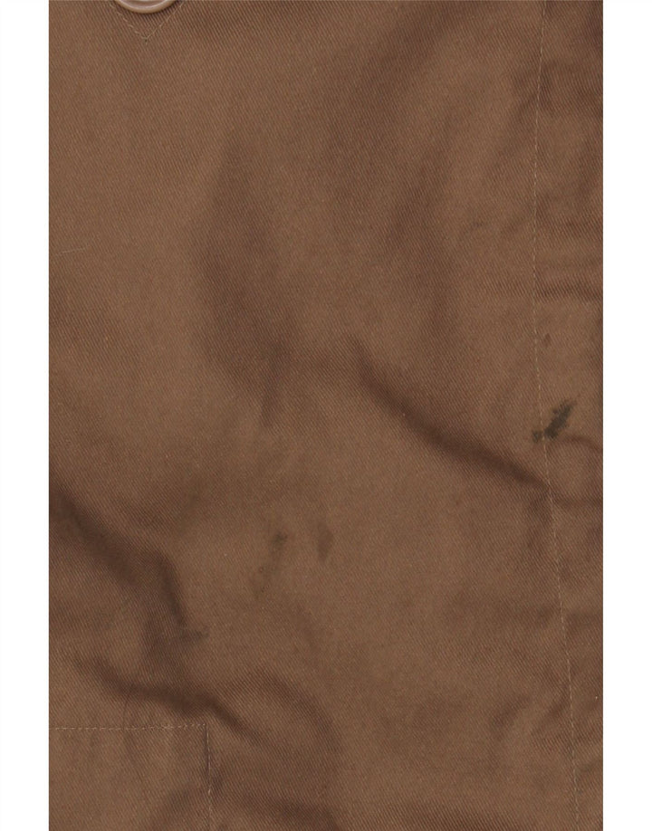 VINTAGE Veste Parka à capuche pour homme UK 42 XL Marron Polyester