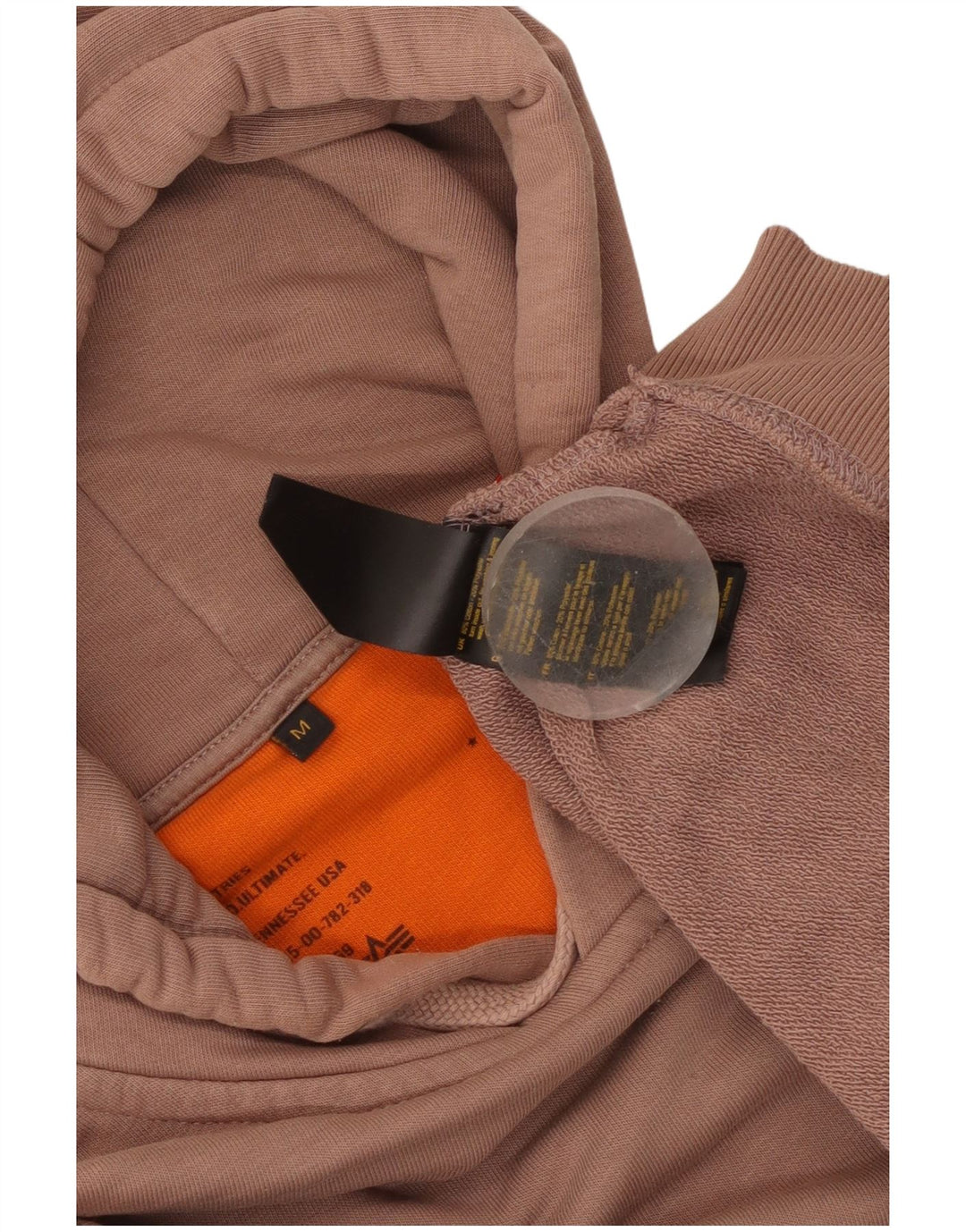 Alpha Industries Pull à capuche pour homme en coton rose moyen