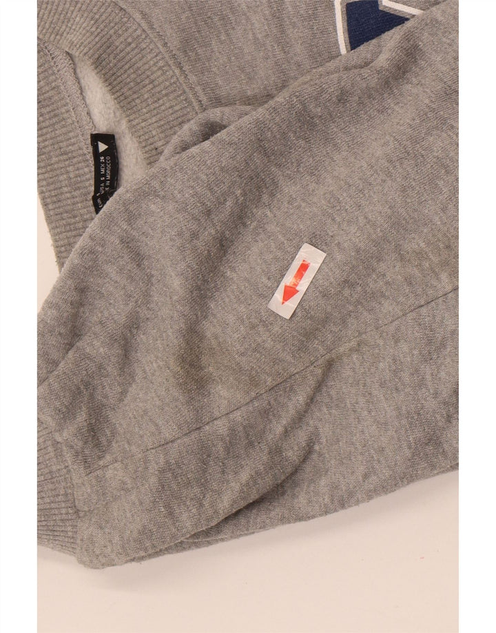 Zara Femme Brooklyn Graphic Sweat-shirt surdimensionné UK 10 Petit Gris