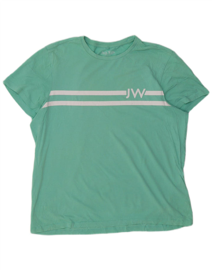 JACK WILLS T-Shirt graphique coupe classique pour hommes, grand coton vert