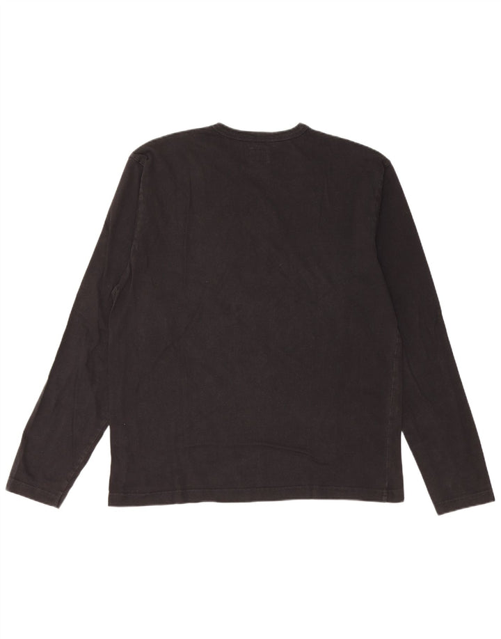 Calvin Klein Jeans Haut graphique à manches longues pour hommes, grand coton noir