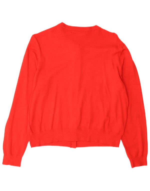 Marks & Spencer Pull Cardigan pour Femme UK 16 Grande Viscose Rouge