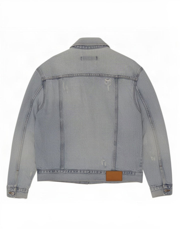 Calvin Klein Jeans Veste en jean vieilli pour homme UK 38 Bleu moyen Coton