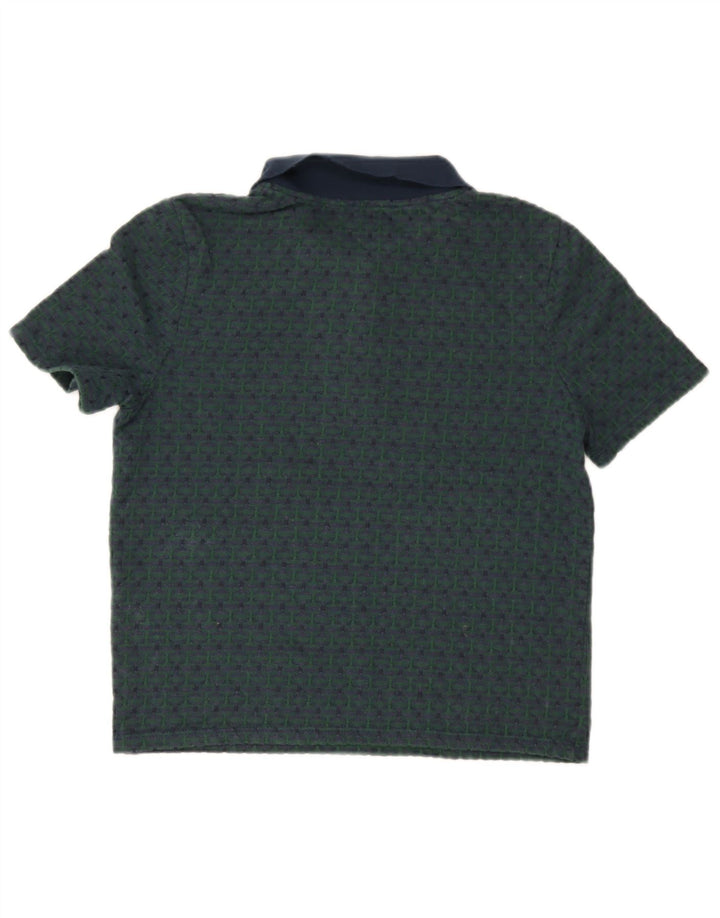 Polo Femme Zara UK 10 Petit Polyester Géométrique Bleu Marine