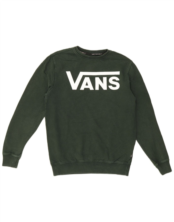 Vans Sweat-shirt graphique pour hommes en coton vert petit