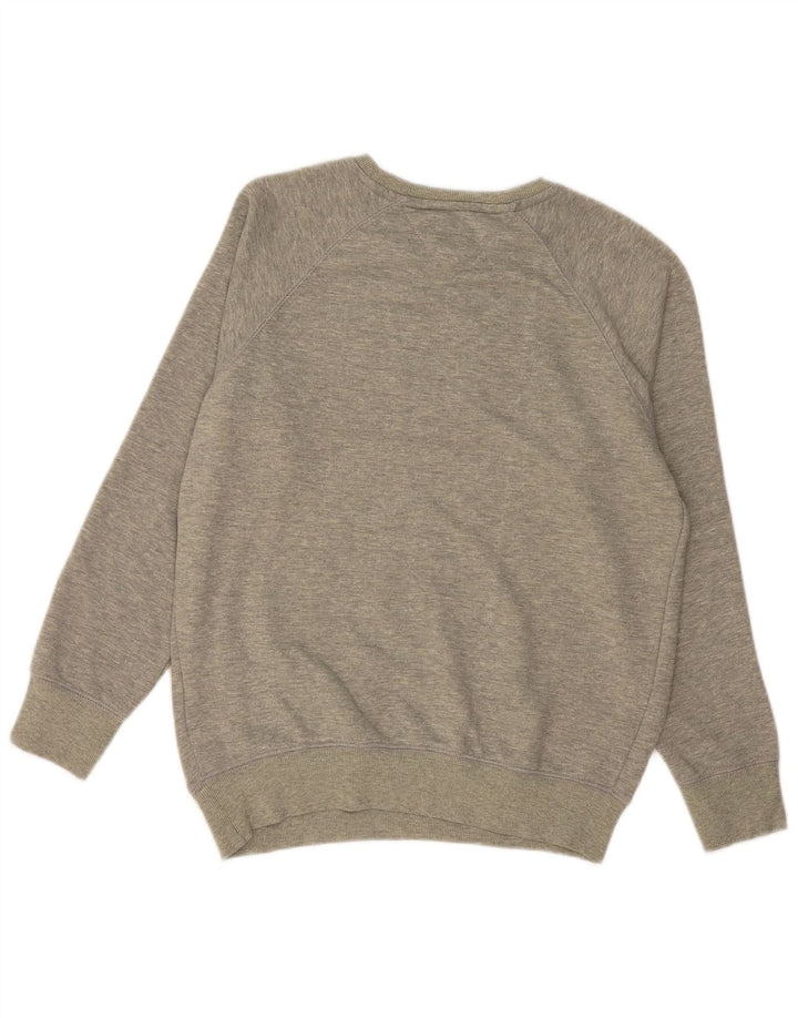 TOMMY HILFIGER Sweat-Shirt Graphique Homme Petit Gris Coton