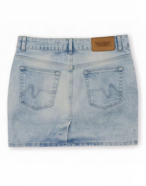 Jupe en jean femme Zara EU 38 Small W28 coton bleu