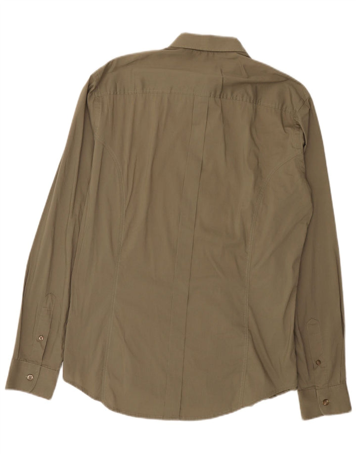 Carrera Chemise Slim Fit Large Kaki Coton Homme