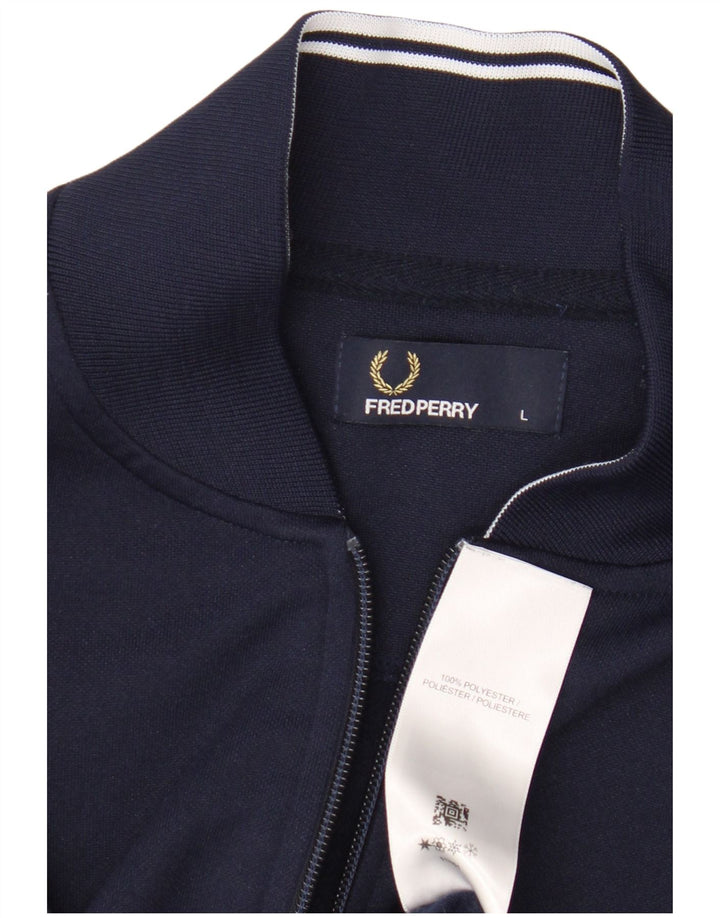 Fred Perry Veste de survêtement pour homme Taille L Bleu marine Polyester