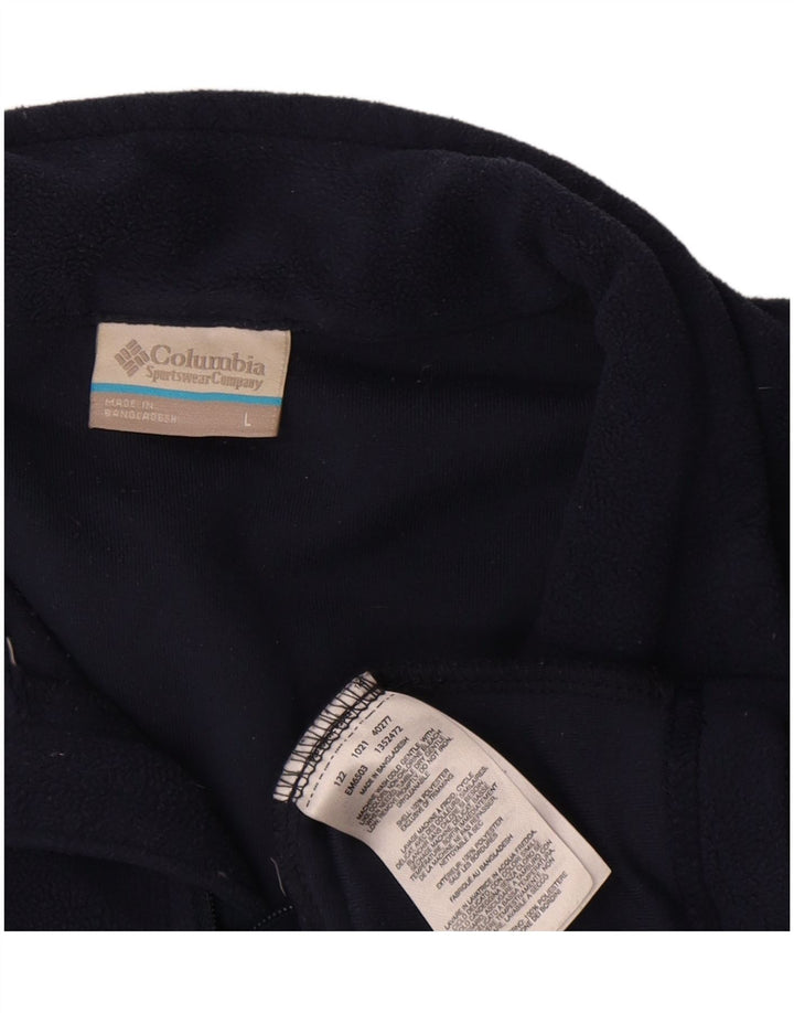 Columbia Pull polaire à col zippé pour homme, taille L, bleu marine, polyester