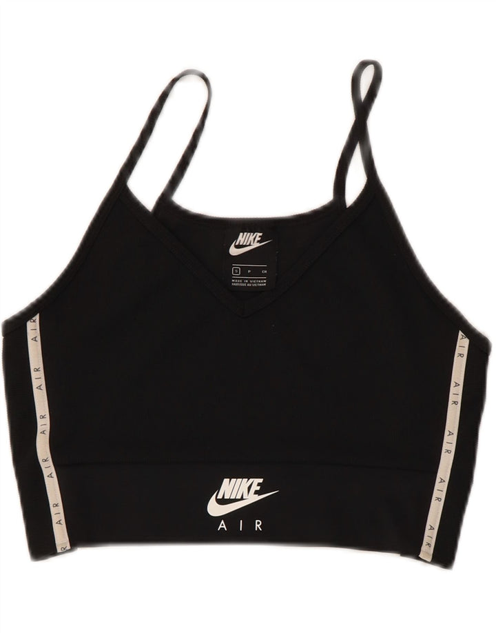 Nike Womens Graphic Sport Bra Top UK 10 Petit Noir Polyester