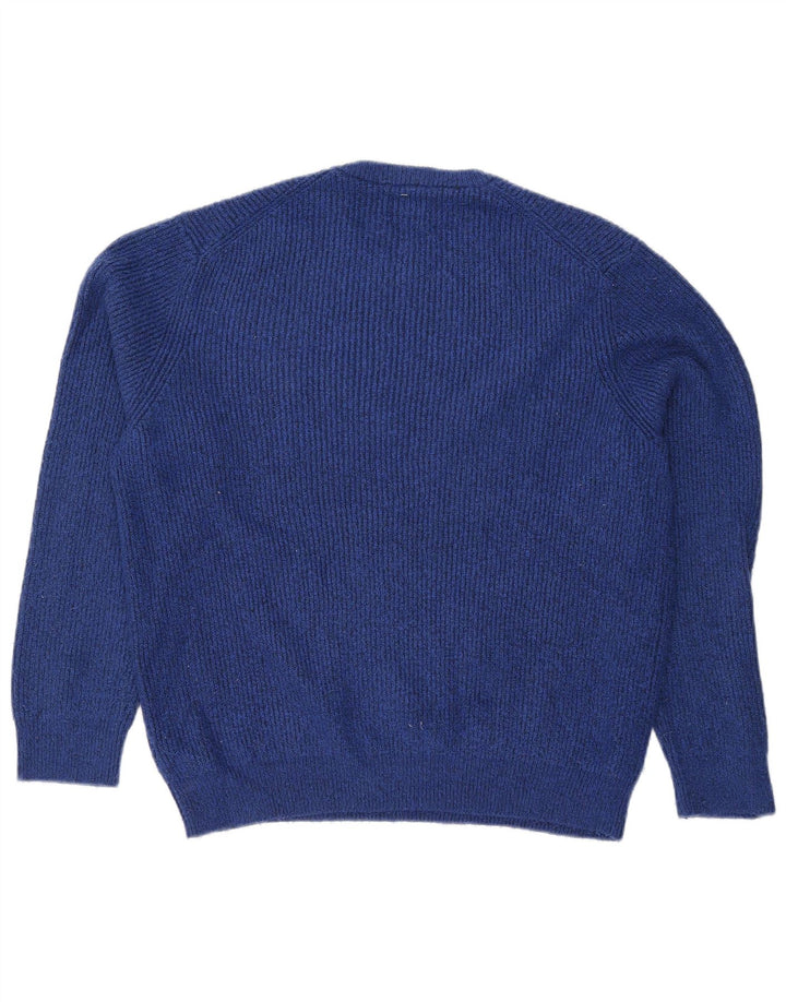 Marks & Spencer Pull surdimensionné à col rond pour femme UK 18 XL Bleu