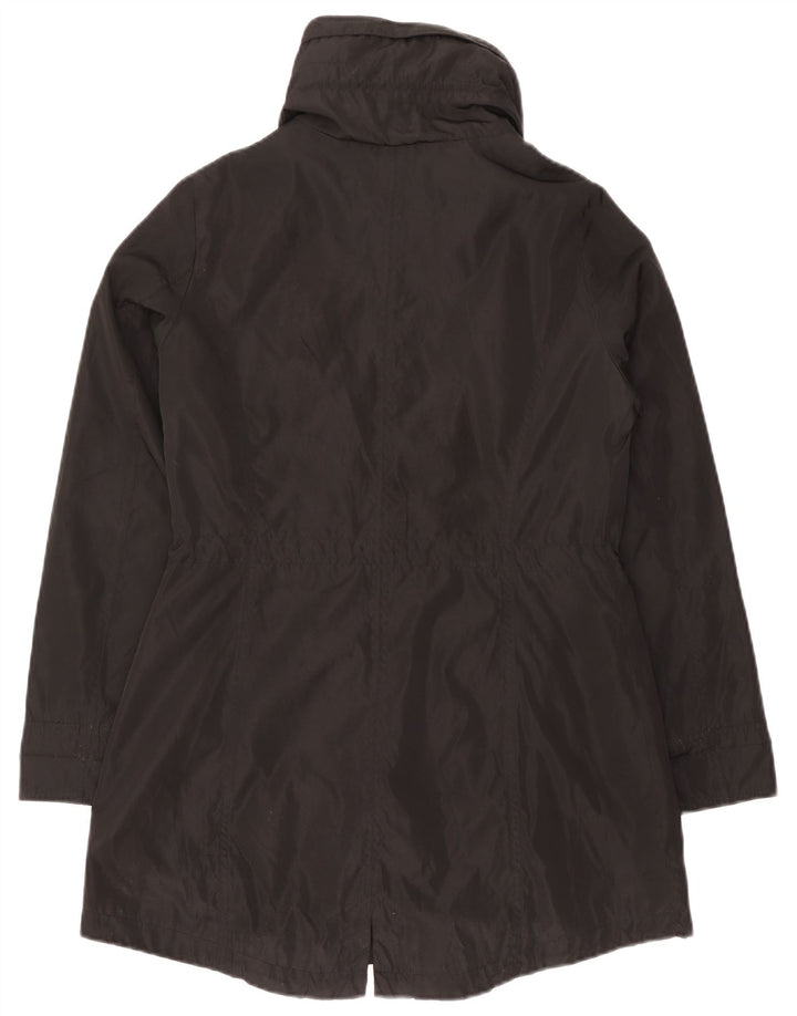Michael Kors Veste Parka à capuche pour femme UK 10 Petit Noir Polyester