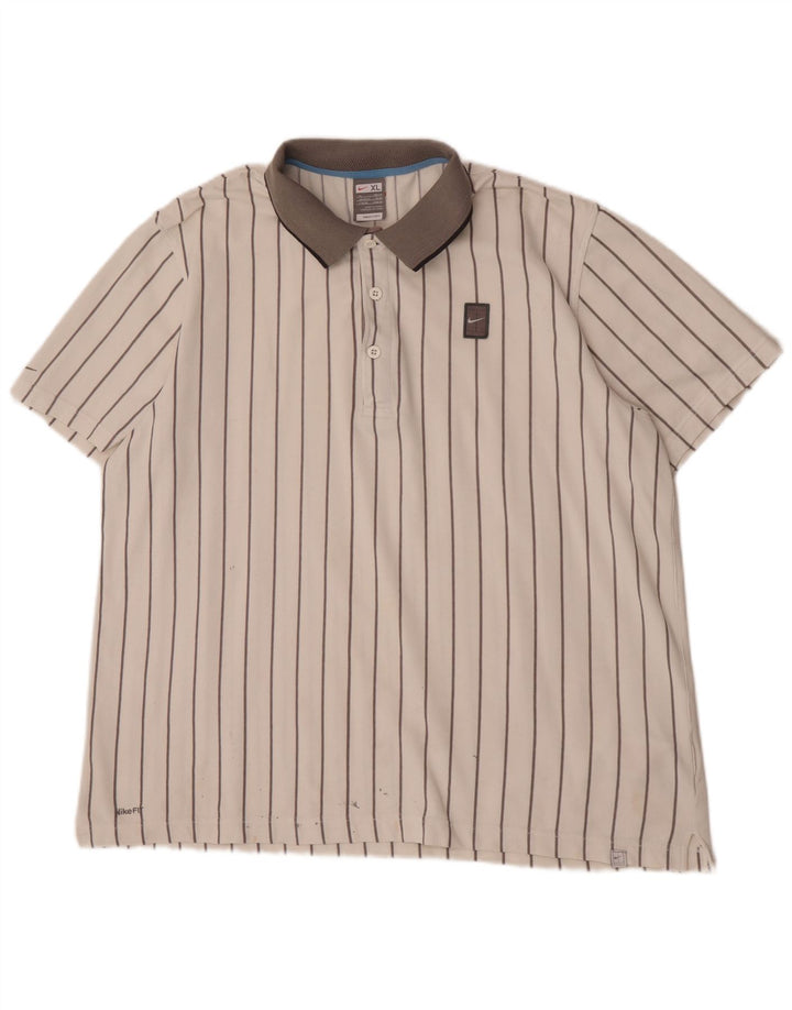 Polo Nike Homme XL Coton Rayé Blanc