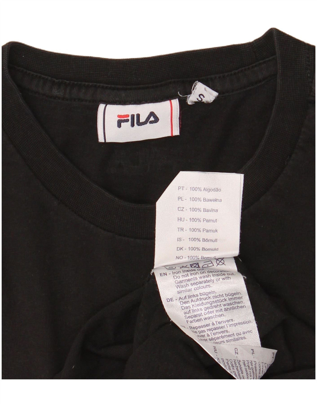 Fila T-Shirt Graphique Homme Petit Noir Coton