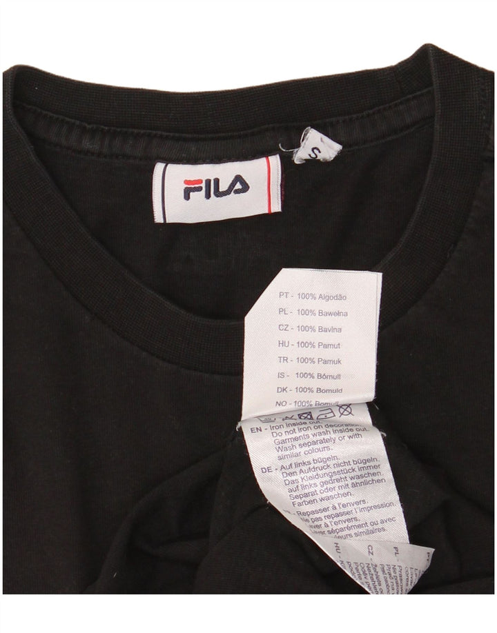 Fila T-Shirt Graphique Homme Petit Noir Coton