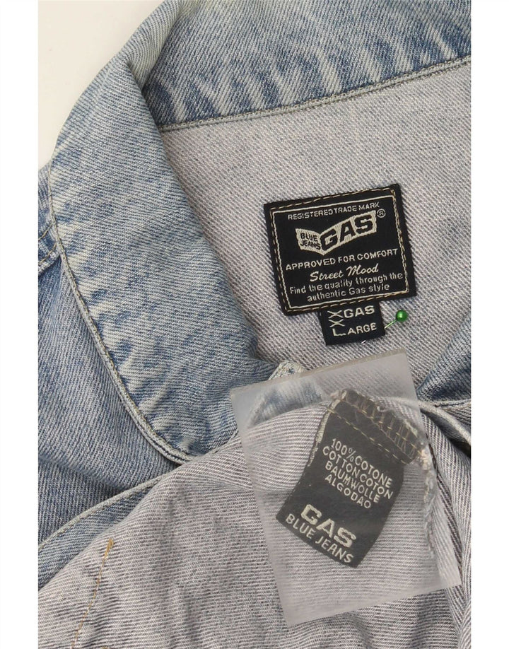 Gas Veste en Jean Homme 2XL Bleu Coton