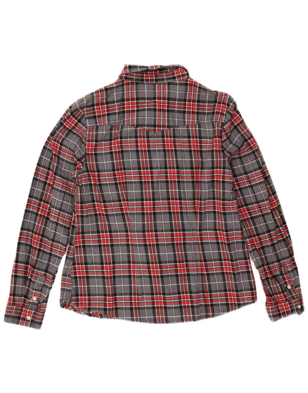 Laura Ashley Chemise en flanelle pour femme UK 14 Grand coton à carreaux gris