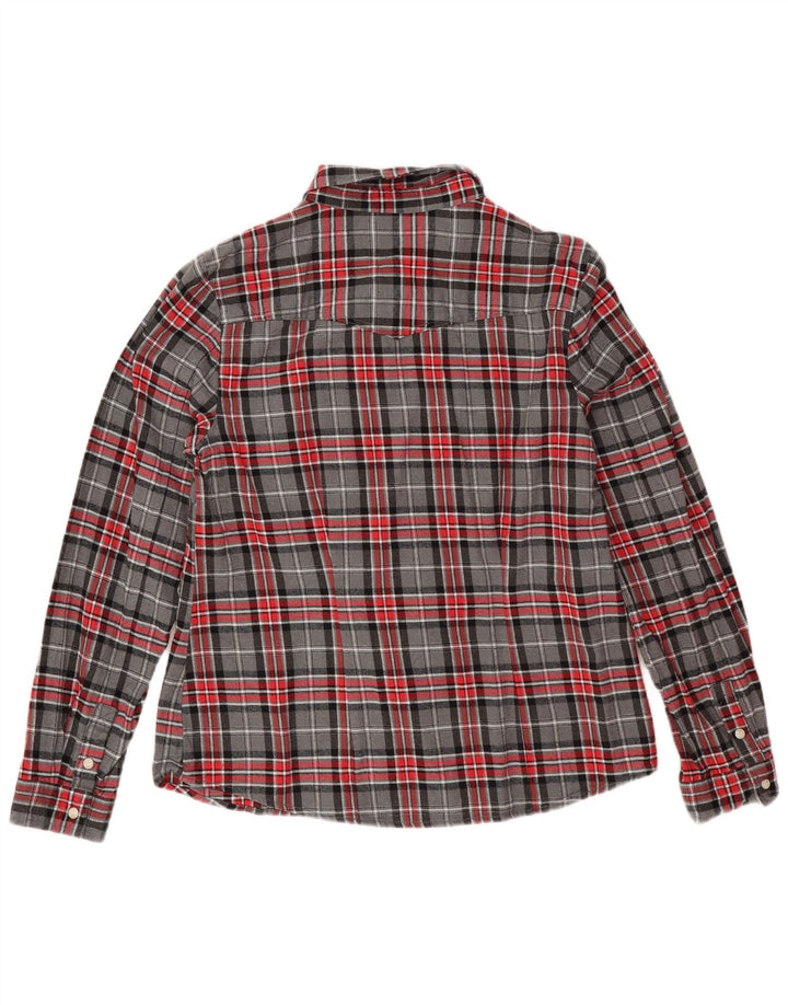 Laura Ashley Chemise en flanelle pour femme UK 14 Grand coton à carreaux gris